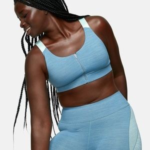 Outdoor Voices Zip Bra - Provincial Blue